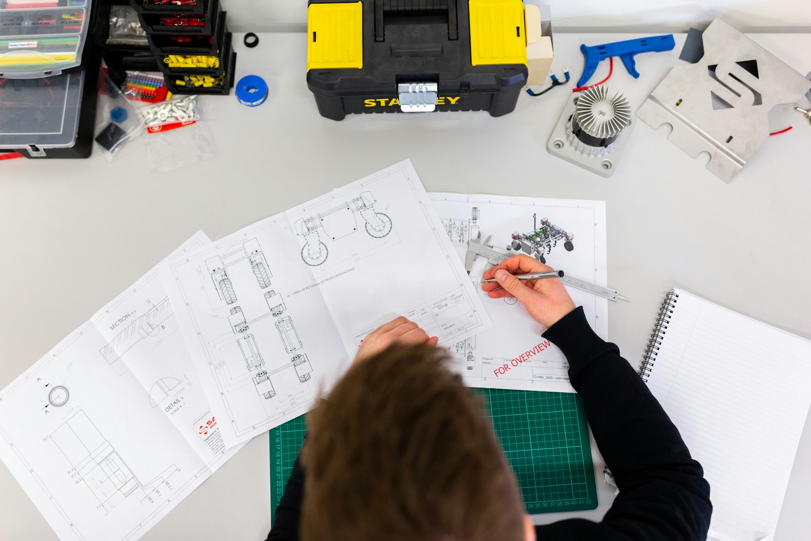 Engineering drawings and precision tools