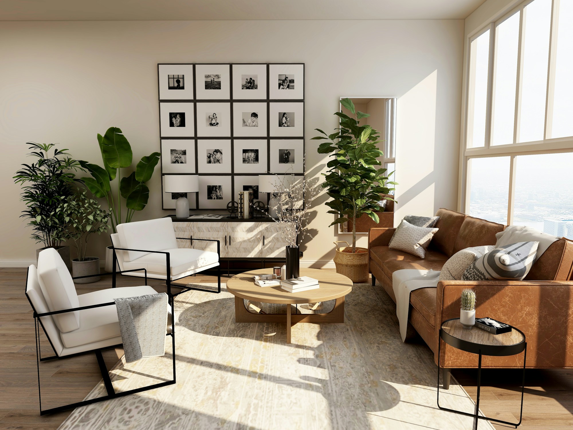Sculptural modern interior